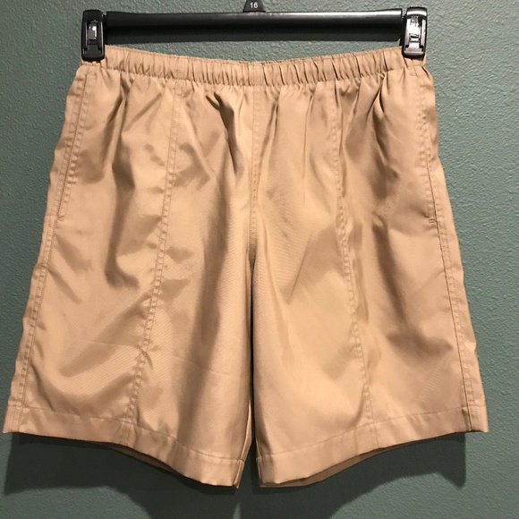 nike khaki swim shorts